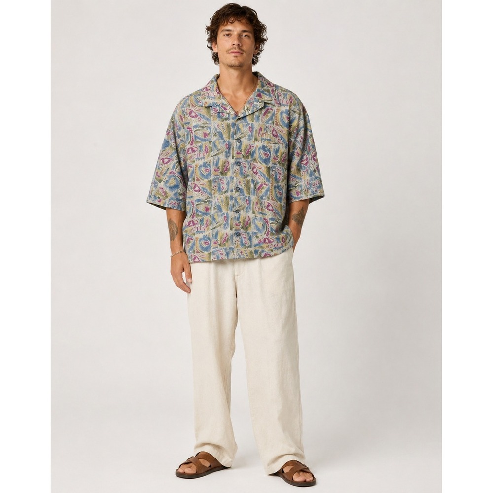 Vintage The Territory Ahead Button Front Shirt Mens XL White Boat Sailing Cotton